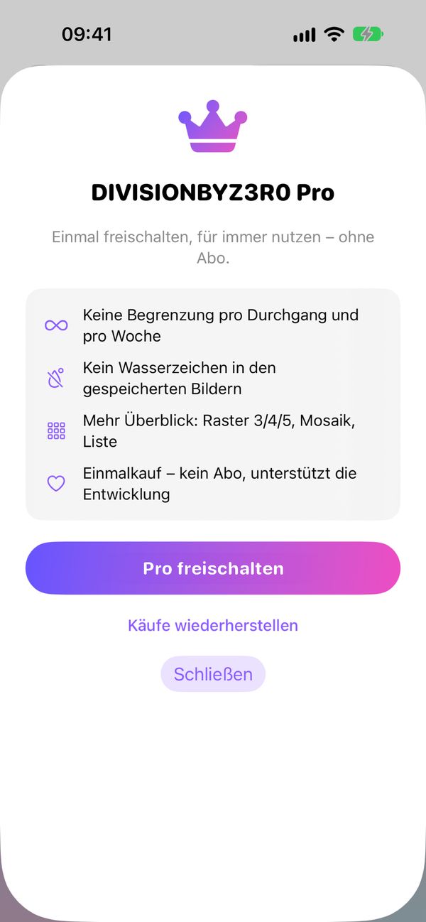 DIVISIONBYZ3R0 Pro: Einmalkauf ohne Abo